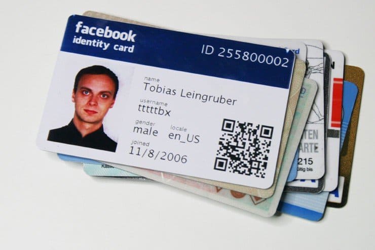 facebook identity card