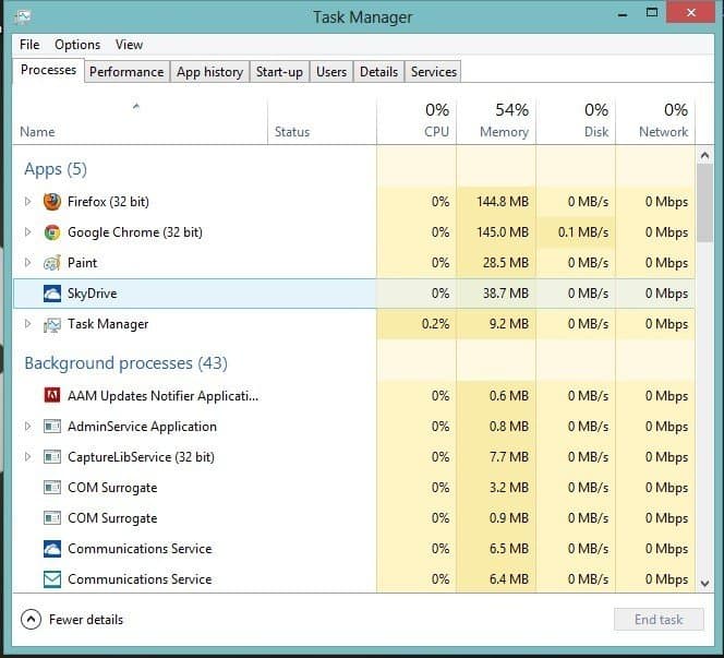 new task manager windows 8