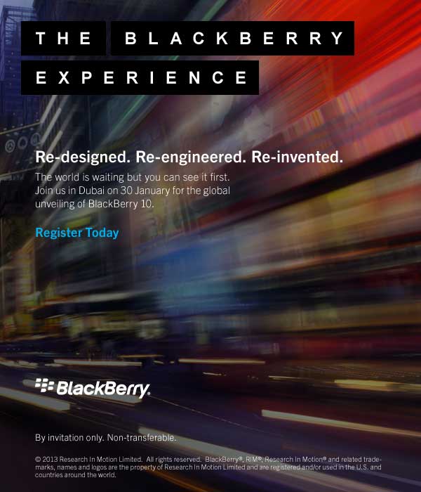 BlackBerry 10 launch Dubai