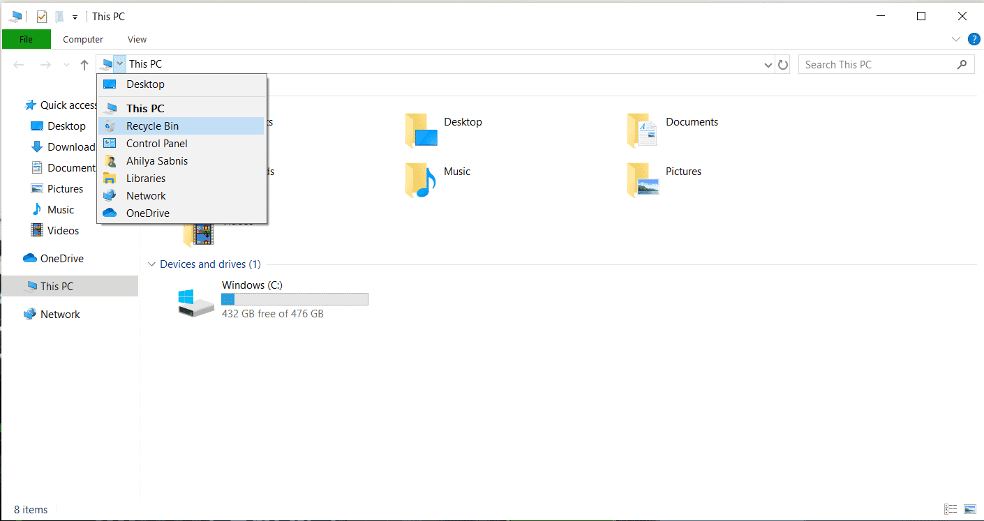 Where is the Recycle Bin on Windows 10