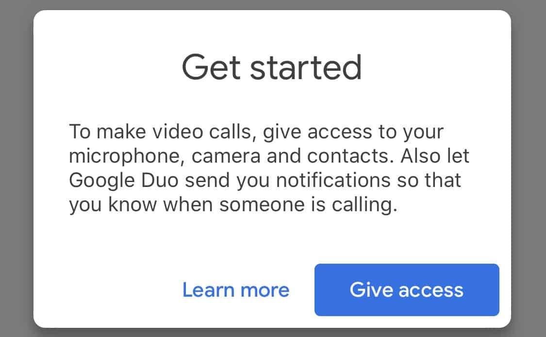 Getting started with the Google Duo application