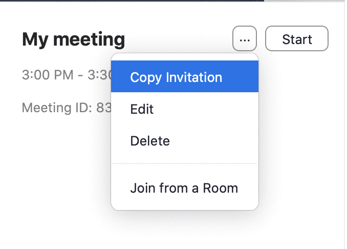 How to invite people to a Zoom Video Conference