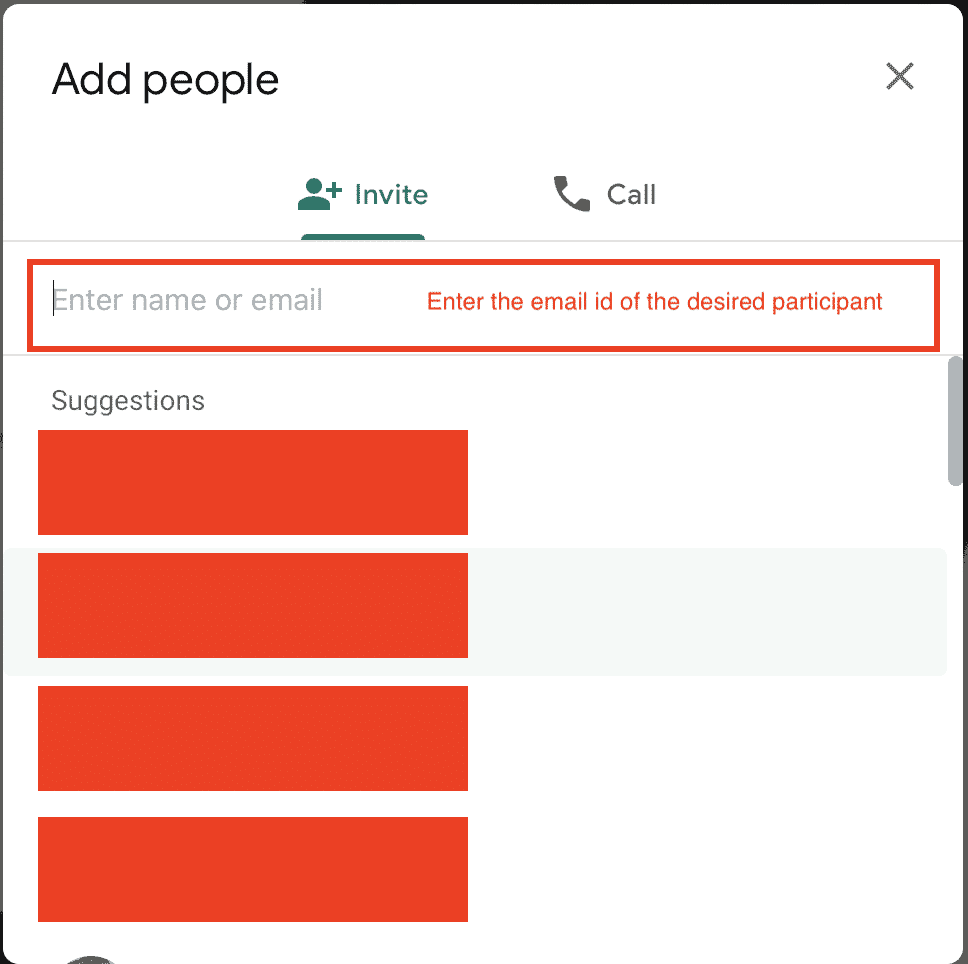 How to add people in Google Meet (Hangouts)