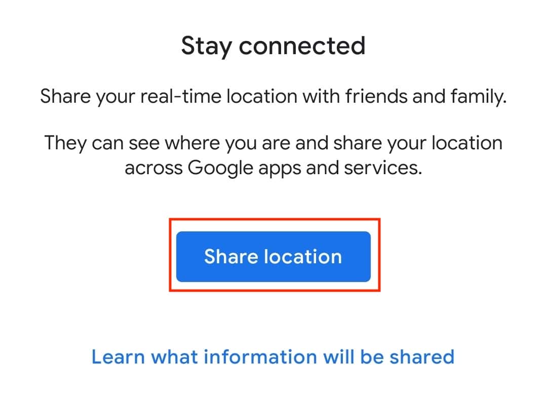 How to share location on Android