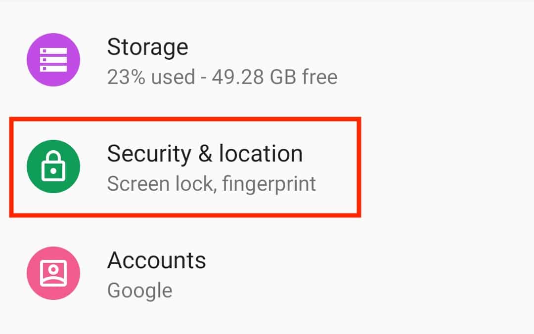 How to disable the screen lock on Android