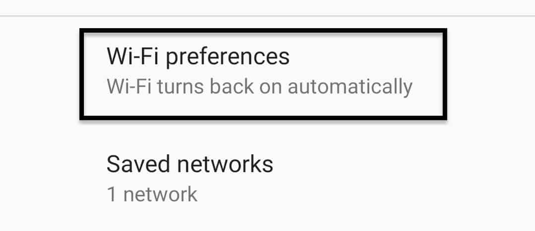 How to stop Wifi from turning on automatically on Android