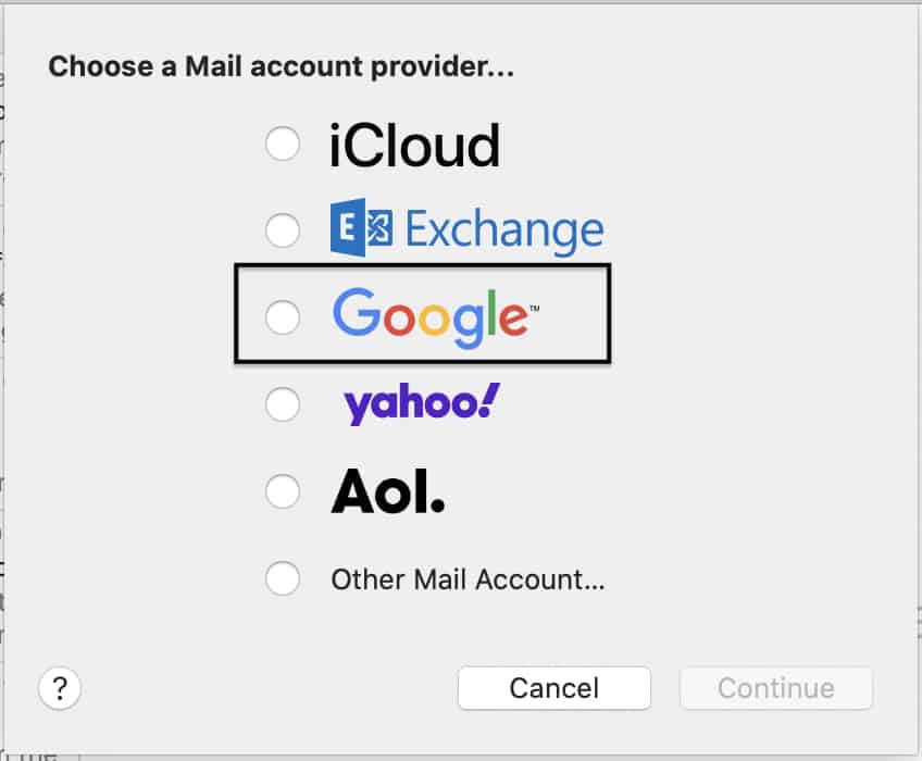 What is the default program on macOS that handles mail