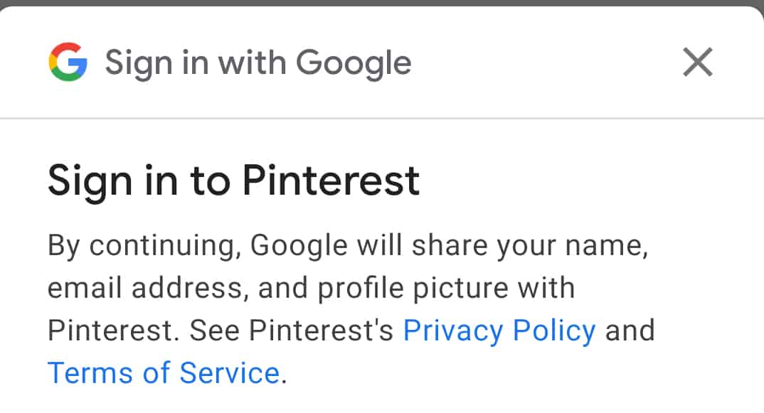 How to upload pictures to Pinterest from Android