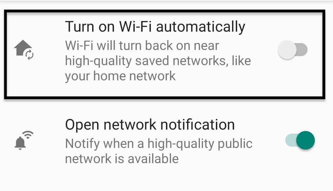 How to stop Wifi from turning on automatically on Android