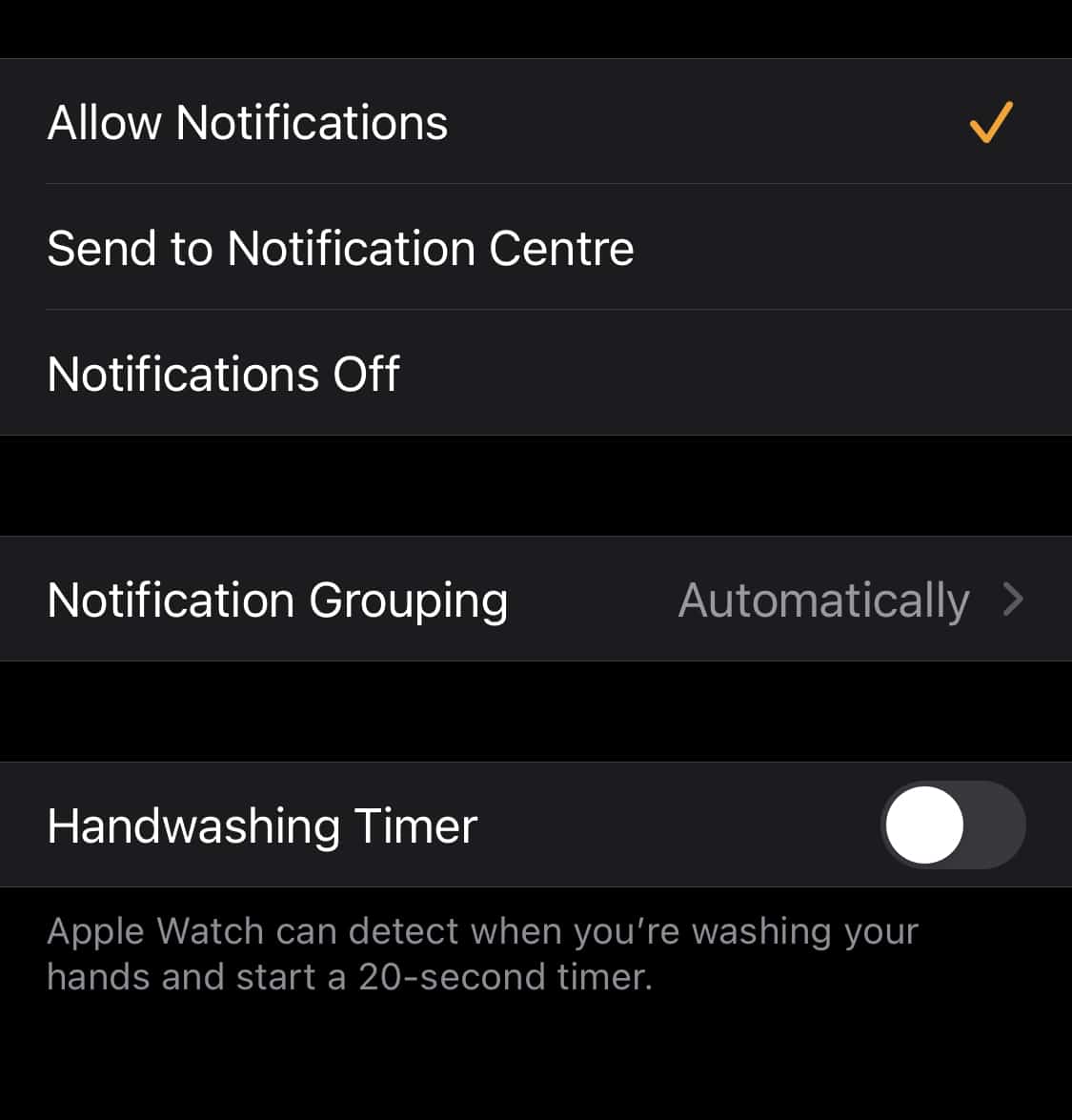 How to turn on Handwashing mode on the Apple Watch