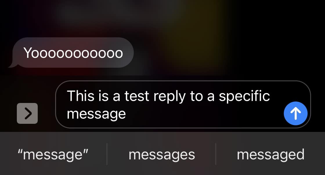 How to reply to a specific message on iOS 14