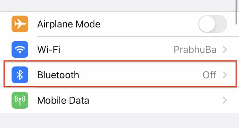 How to connect a bluetooth device to the iPhone