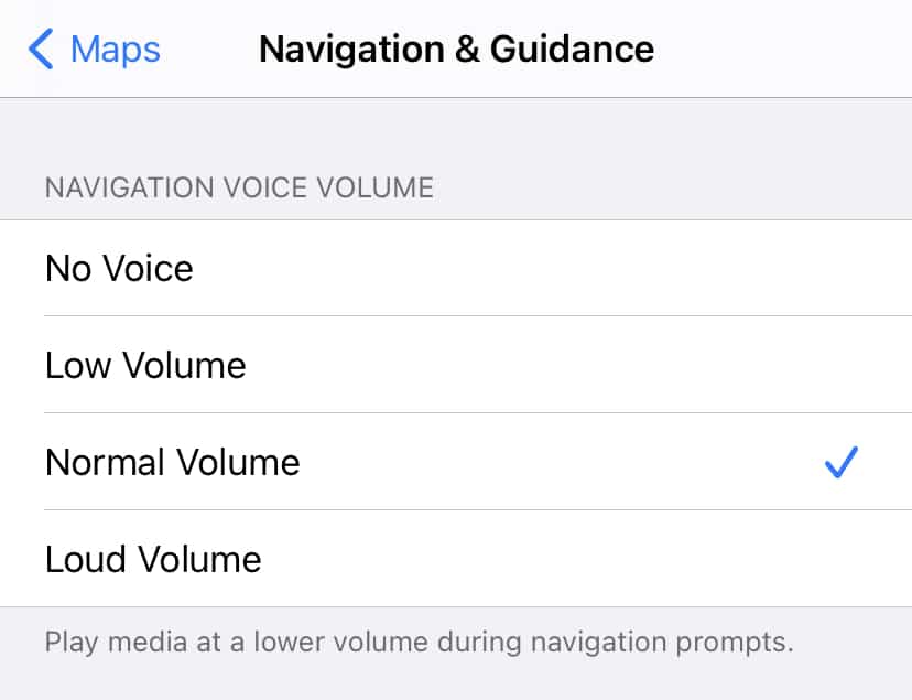 How to turn on voice for Maps on iPhone