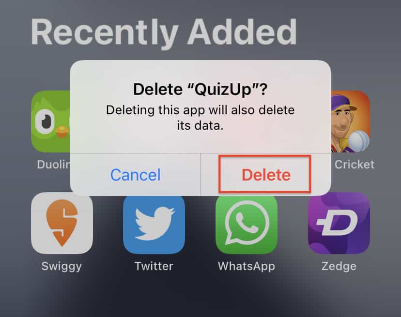 How to uninstall an app on the iPhone