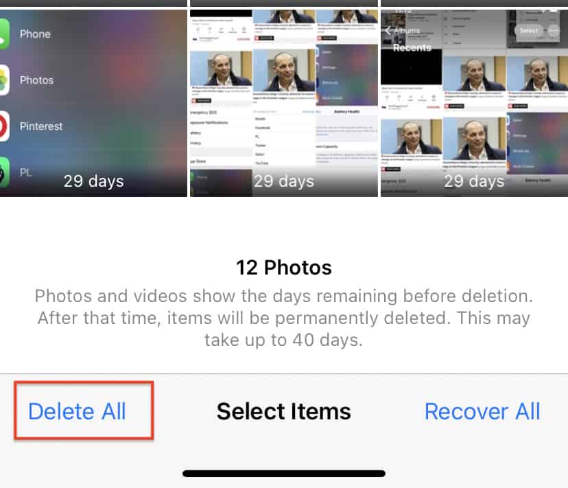 How to delete photos on the iPhone