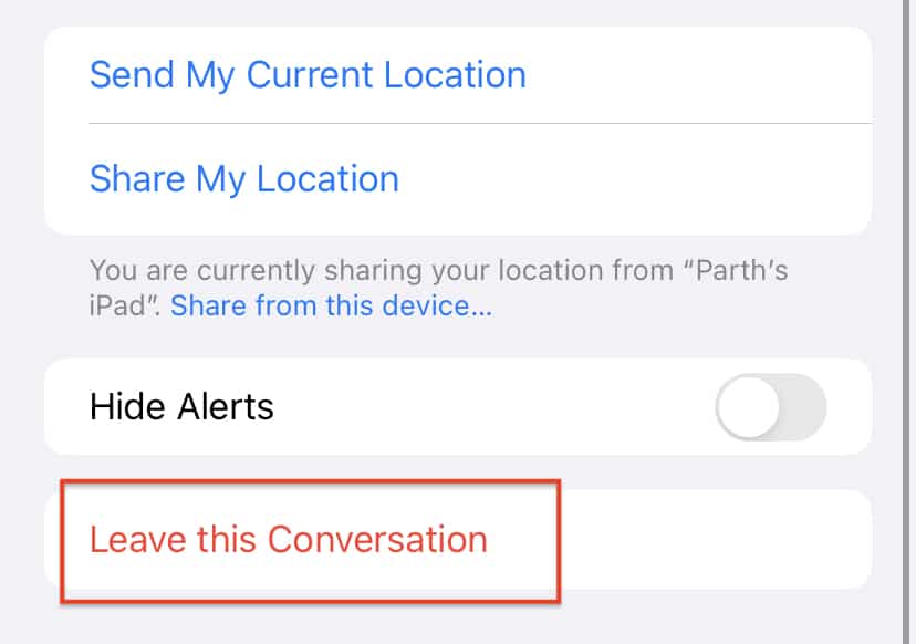 How to remove yourself from a group conversation on iMessage