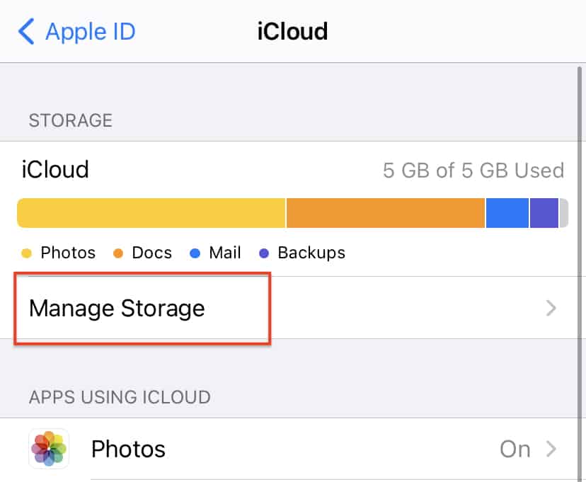 How to delete iCloud backups on iOS 14