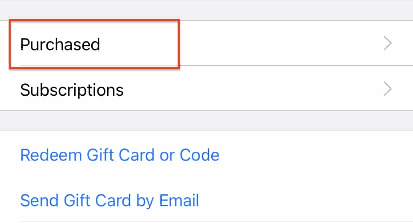 How to check the purchase history on the iPhone