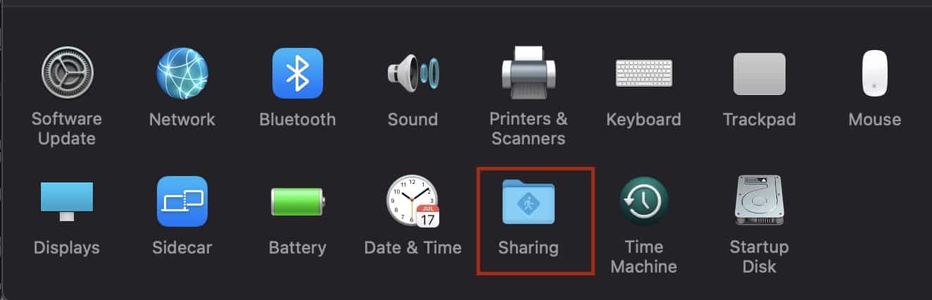 How to turn on screen sharing on the Mac