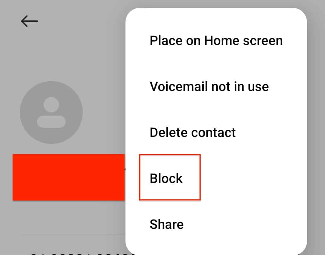 How to block a contact on Android