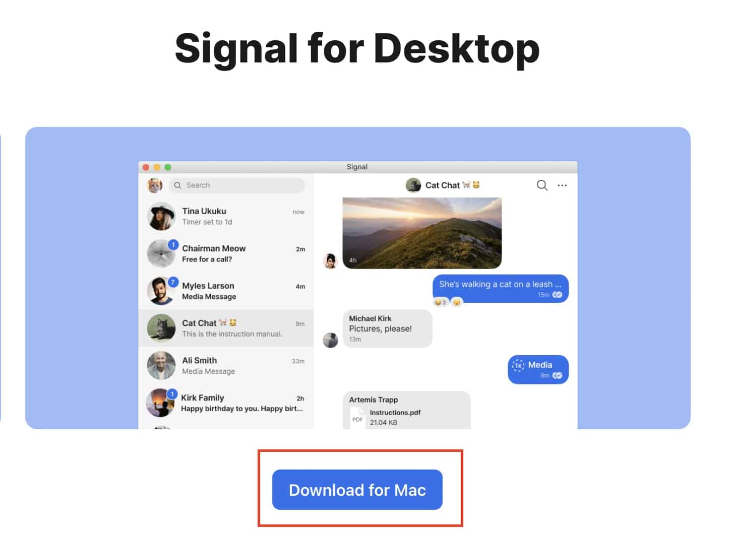 How to download and set up the Signal Messaging app on the PC