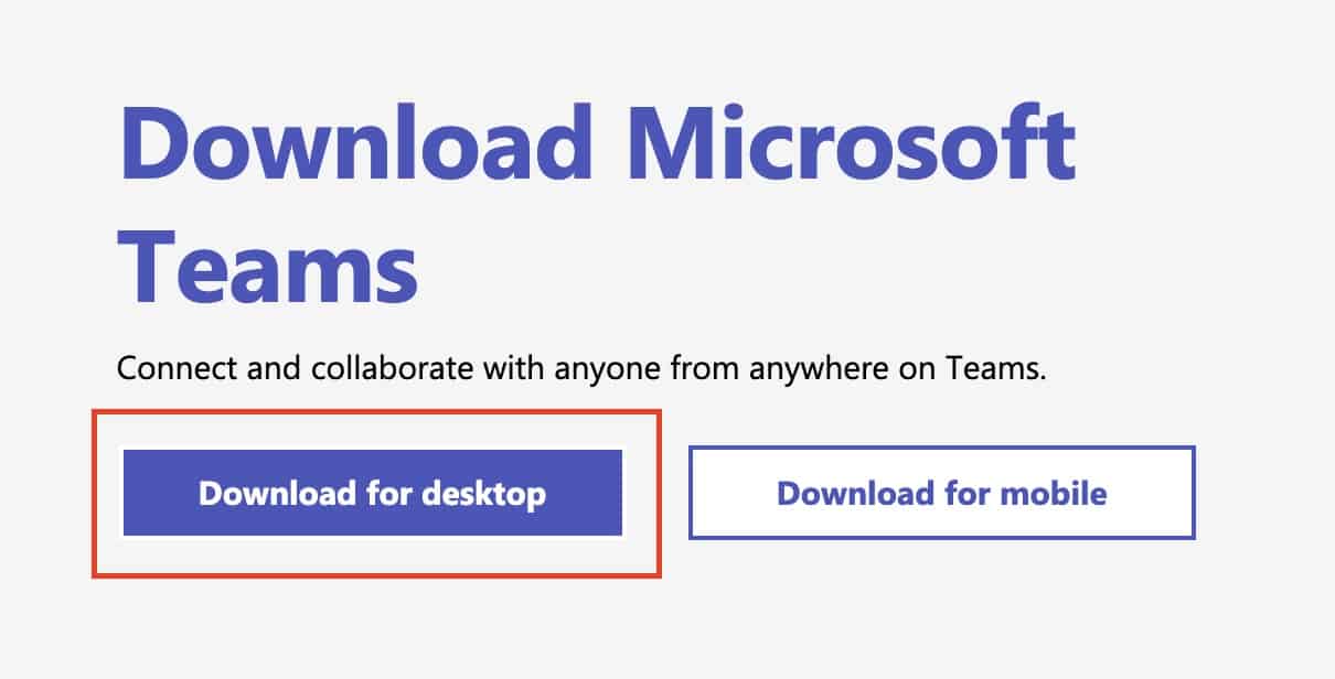 How to download the Microsoft Teams application on your Desktop