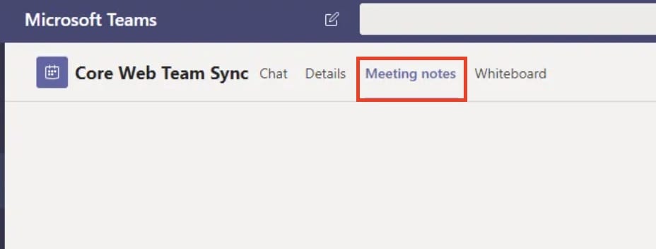 How to take Meeting notes in Microsoft Teams