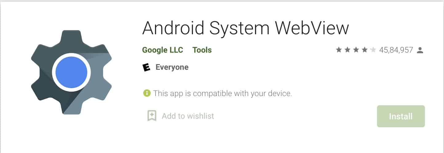 What is Android system WebView?
