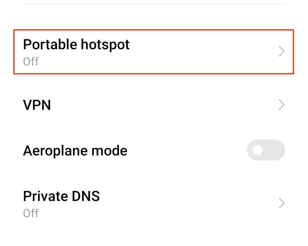 How to change the portable hotspot password on an Android smartphone