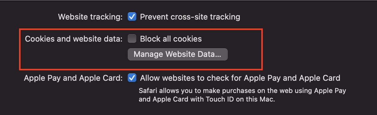 How to disable cookies on the Mac
