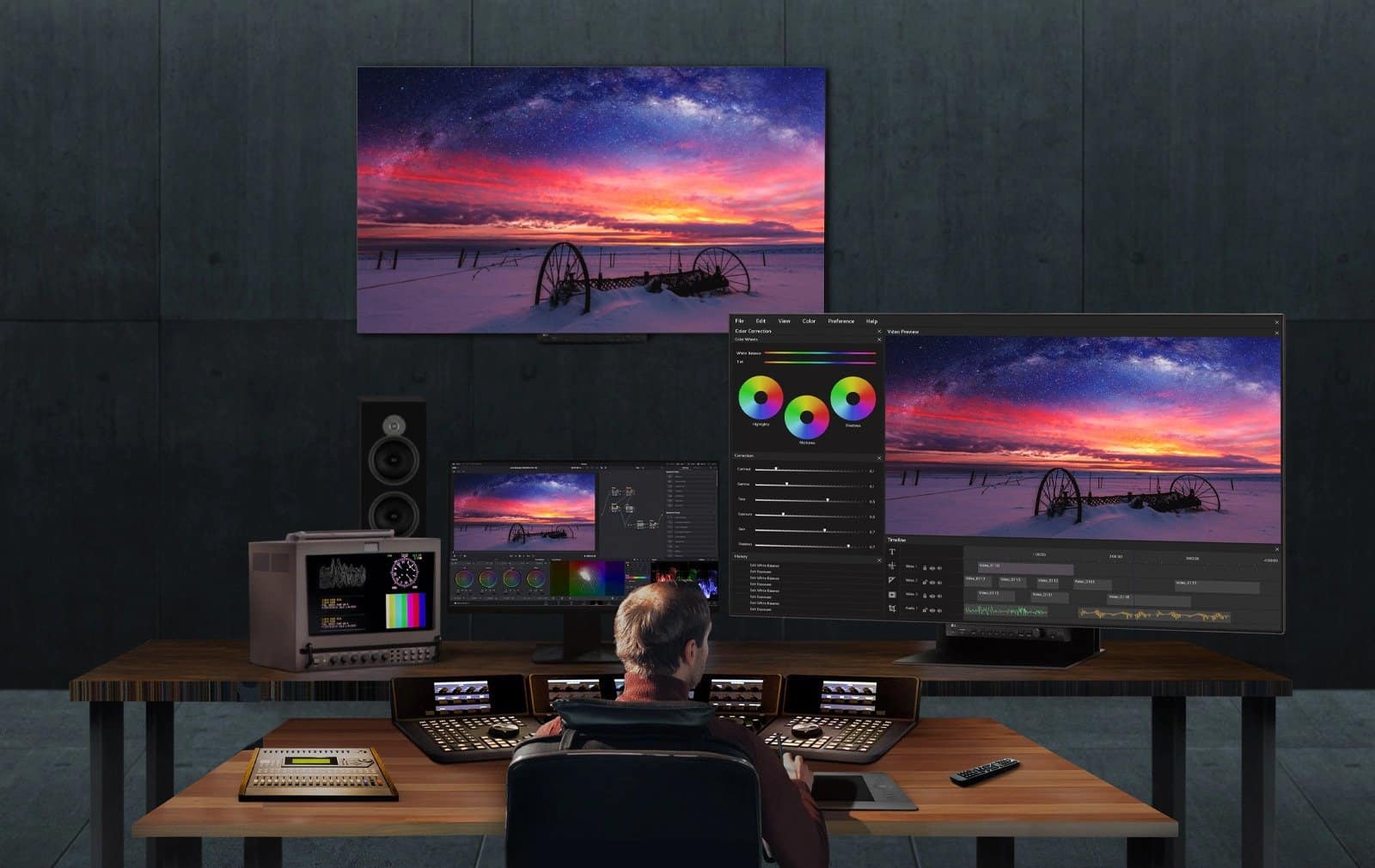 The all-new versatile LG OLED Pro Monitor allows users to prioritise content production