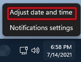 How to change the date and time on Windows 11