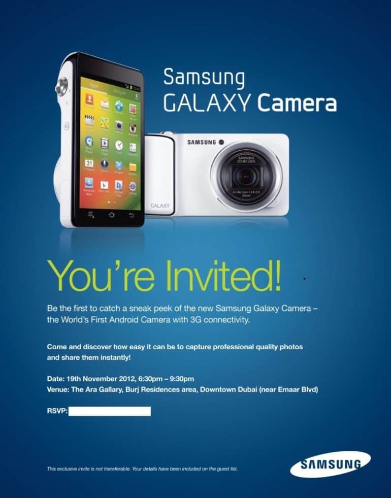 Samsung Galaxy Android Camera and Windows 8 powered Samsung ATIV smart PC launching this week in Dubai.