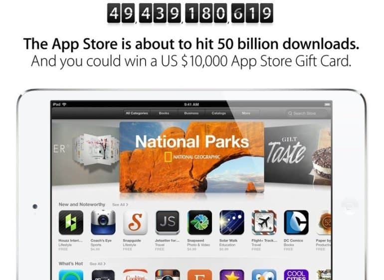How to win a US $10,000 App Store Gift Card ?