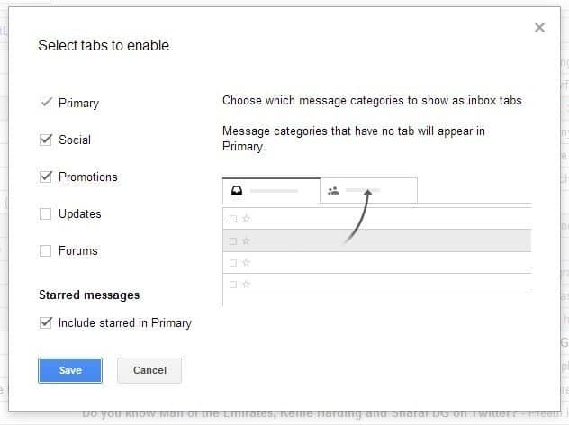 New Gmail Inbox Tabs
