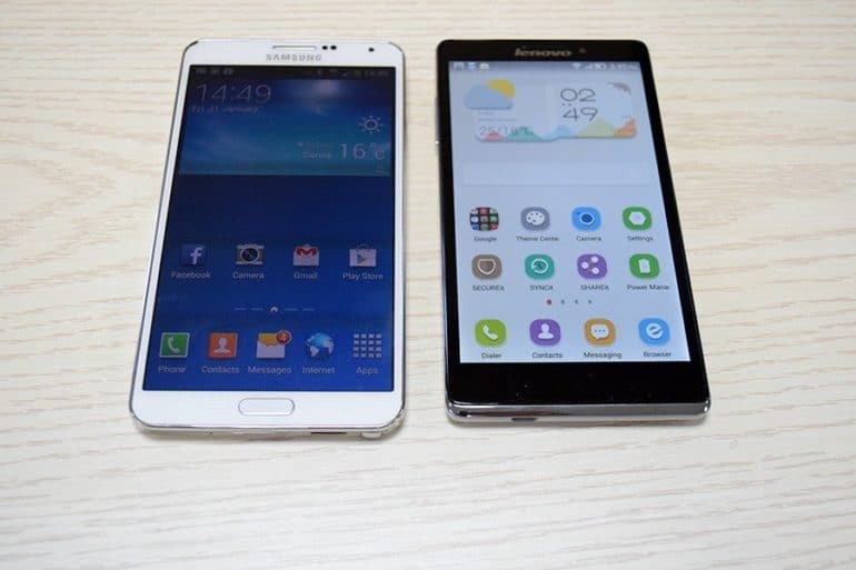 Lenovo Vibe Z vs Samsung Galaxy Note 3 [Tech Specs]