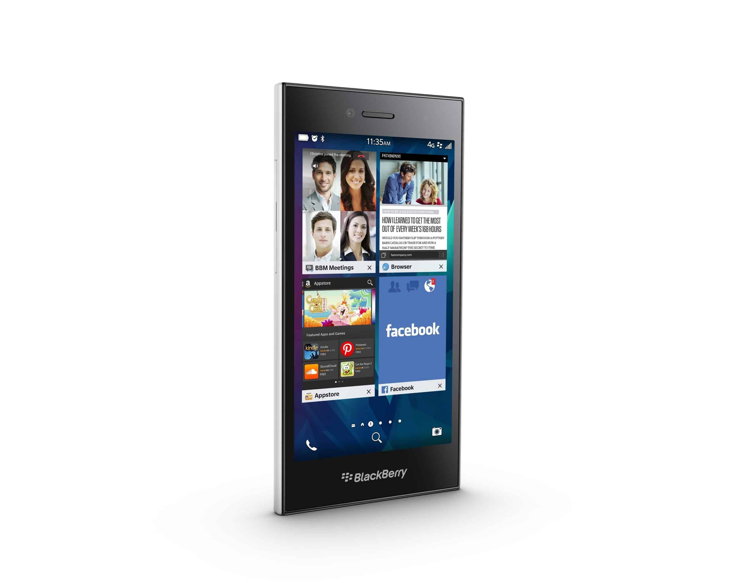 BlackBerry Launches the BlackBerry Leap in white and shadow grey in UAE.