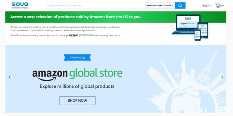 SOUQ launches “Amazon Global Store” bringing over a million global products to the UAE