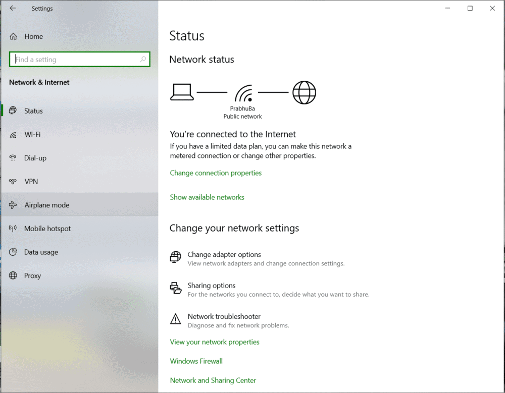 TURN ON OR OFF AIRPLANE MODE IN WINDOWS 10 visual data 8
