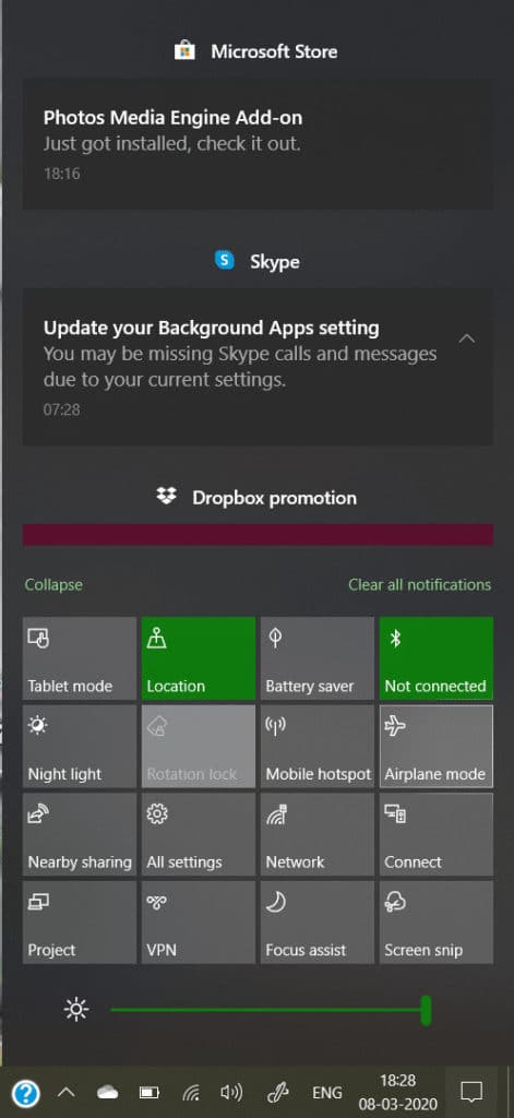 TURN ON OR OFF AIRPLANE MODE IN WINDOWS 10 visual data 7
