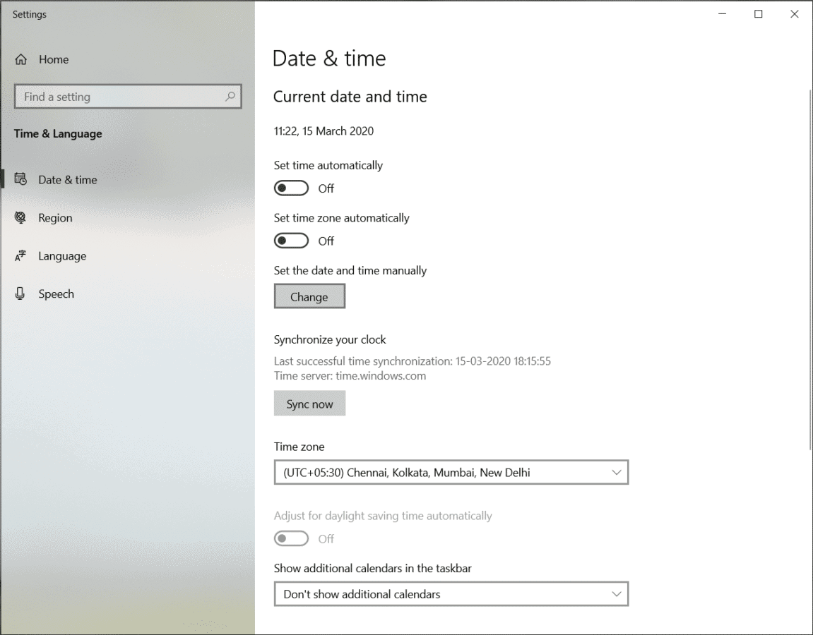 How To Change Date And Time On Windows 10