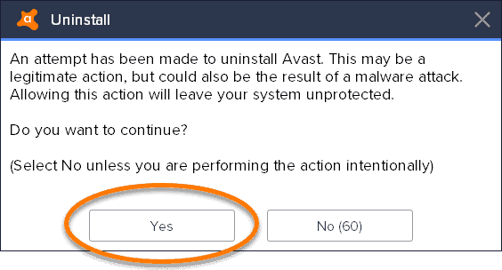 remove avast antivirus from laptop