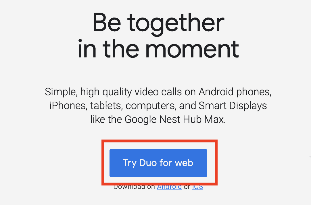How to get Google Duo on PC