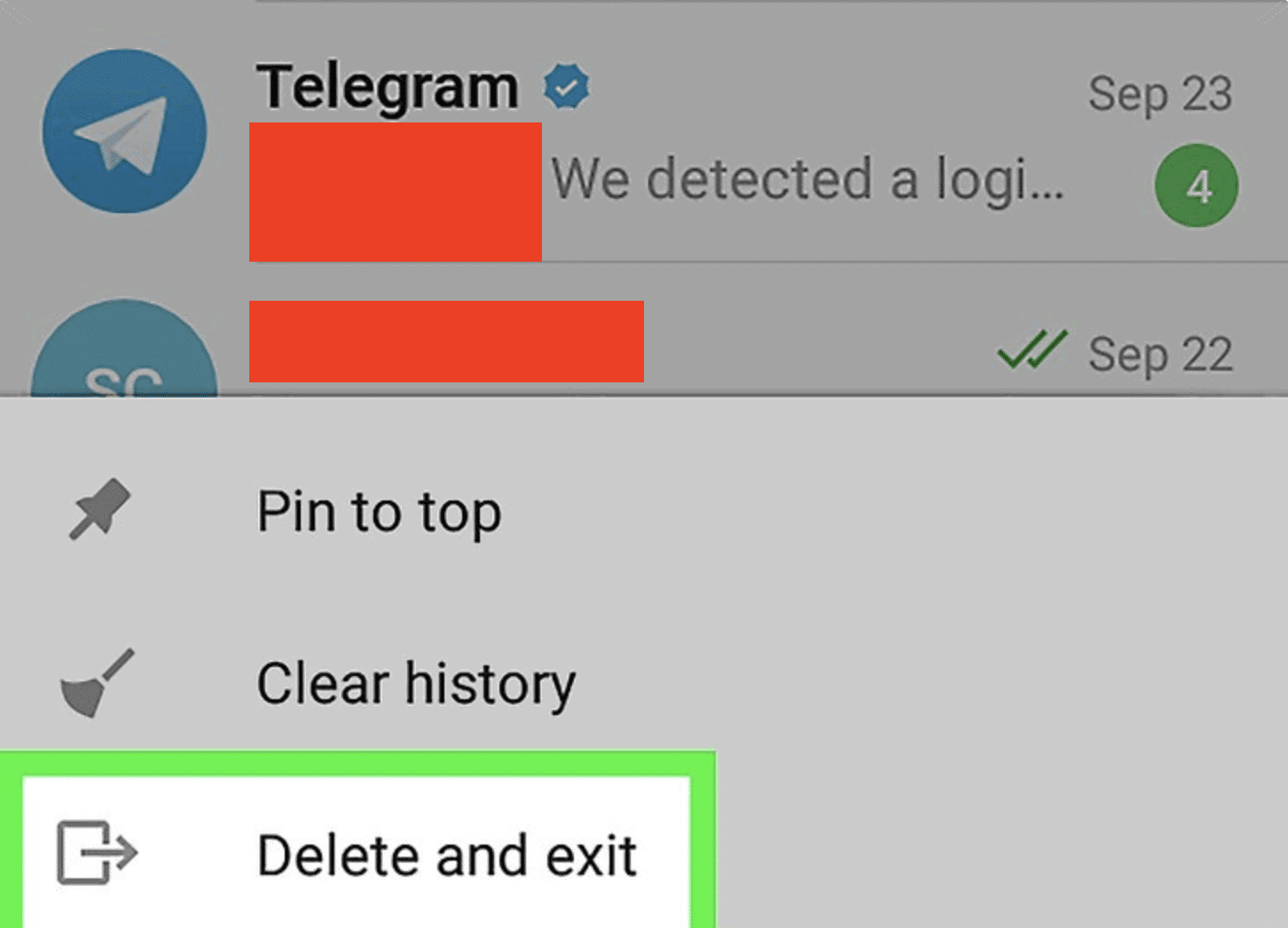 The quick and easy guide to leave a group on Telegram