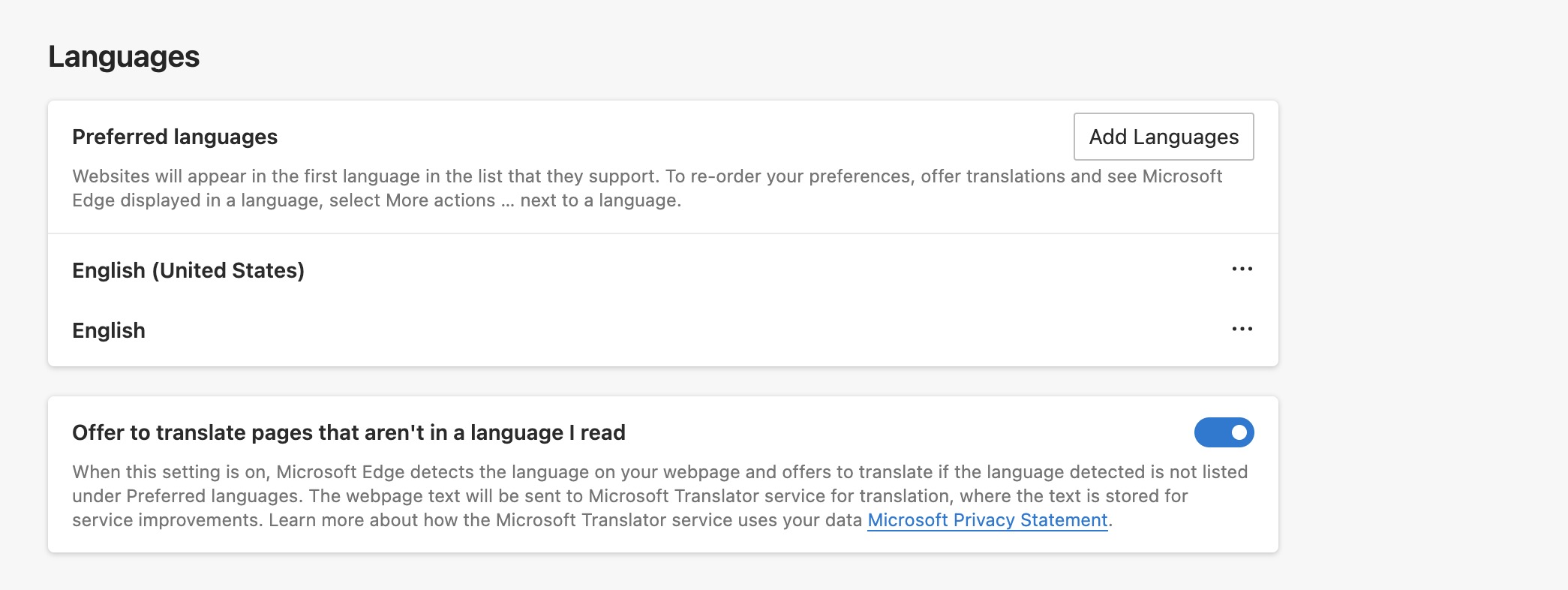 How to translate pages on Microsoft Edge