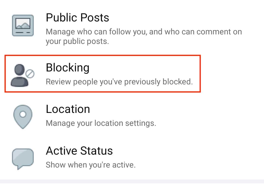 How to unblock someone on Facebook for Android