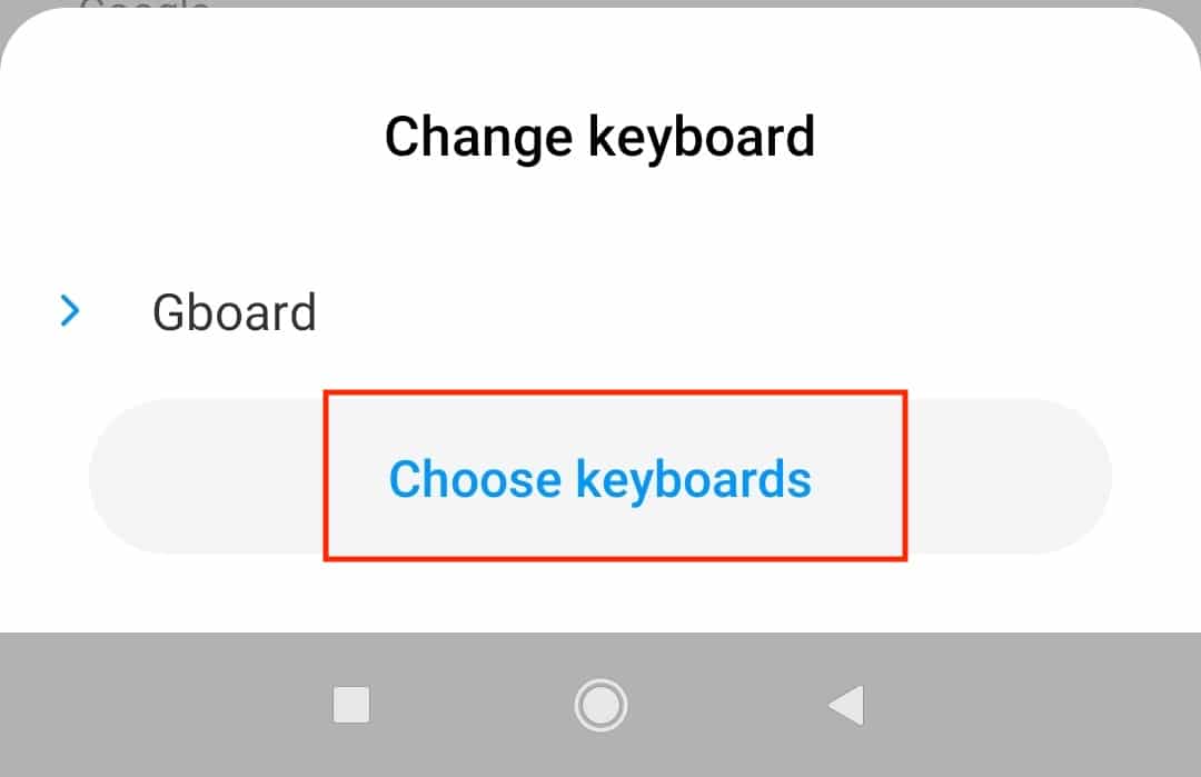 How to change the Keyboard on Android