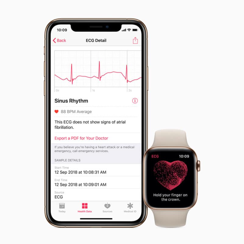ecg not in health app