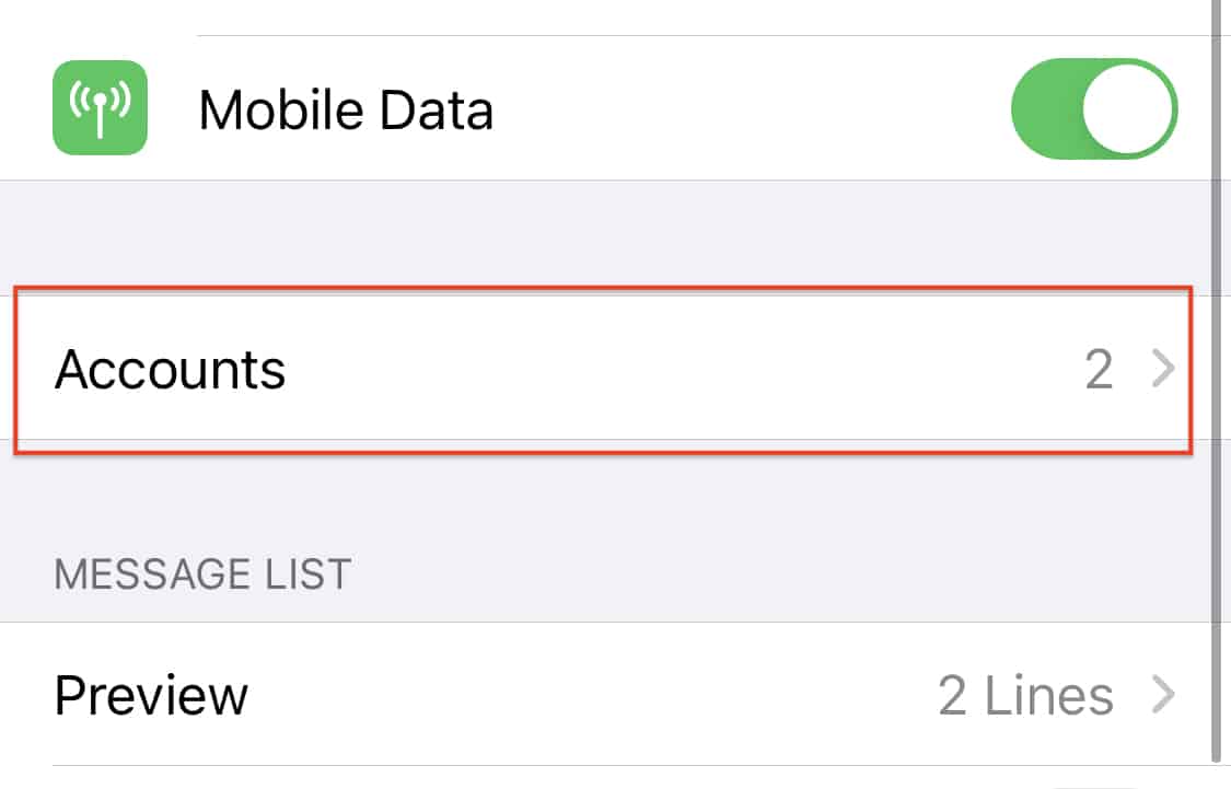 How to remove an email account from the iPhone