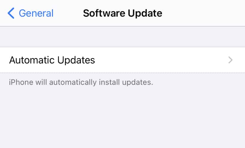 How to turn off auto update on iPhone